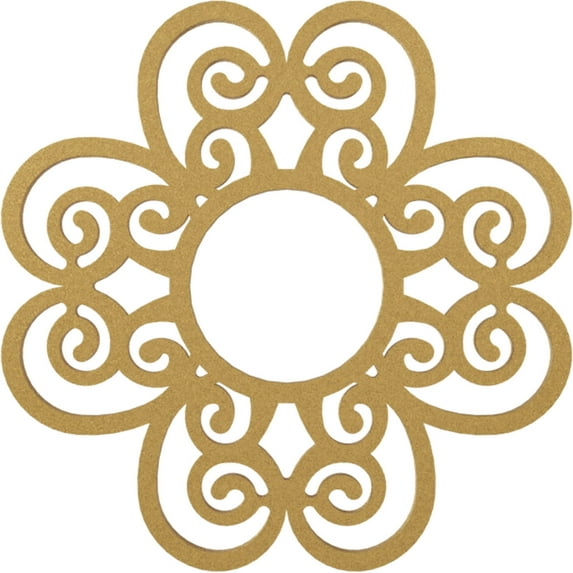 36"OD x 12 1/4"ID x 1"P Cohen Architectural Grade PVC Pierced Ceiling Medallion, Gold