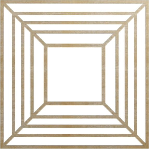 36"OD x 13 1/4"ID x 1/4"T Raven Wood Fretwork Pierced Ceiling Medallion, Birch