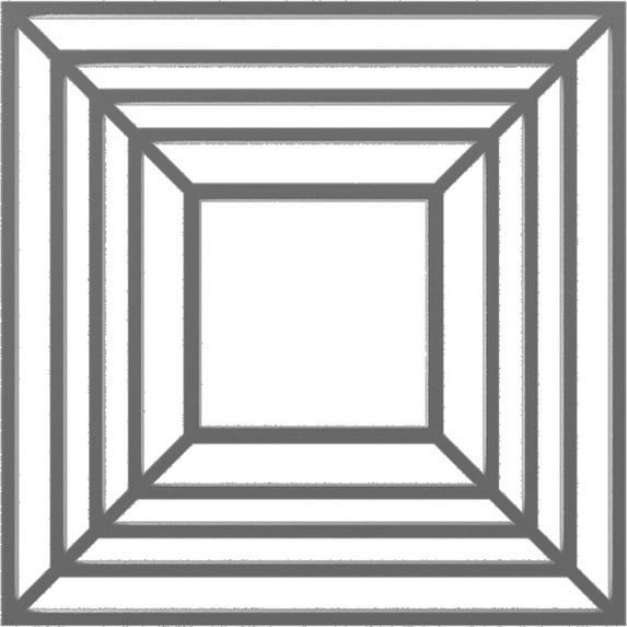 36"OD x 13 1/4"ID x 1"P Raven Architectural Grade PVC Pierced Ceiling Medallion, Nickel