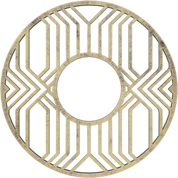 36"OD x 13 1/8"ID x 1"P Empire Architectural Grade PVC Pierced Ceiling Medallion, Antiqued Pale Gold