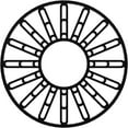 thumbnail image 1 of 36"OD x 13 1/8"ID x 1"P Hale Architectural Grade PVC Pierced Ceiling Medallion, Black, 1 of 10