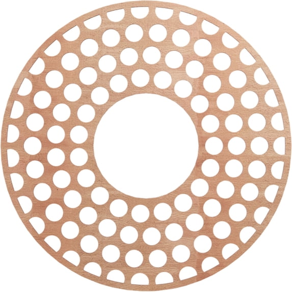 36"OD x 13 1/8"ID x 3/8"T Fink Wood Fretwork Pierced Ceiling Medallion, Cherry