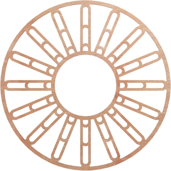 36"OD x 13 1/8"ID x 3/8"T Hale Wood Fretwork Pierced Ceiling Medallion, Cherry