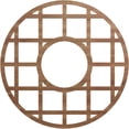 thumbnail image 1 of 36"OD x 13 1/8"ID x 3/8"T O'Neal Wood Fretwork Pierced Ceiling Medallion, Walnut, 1 of 3