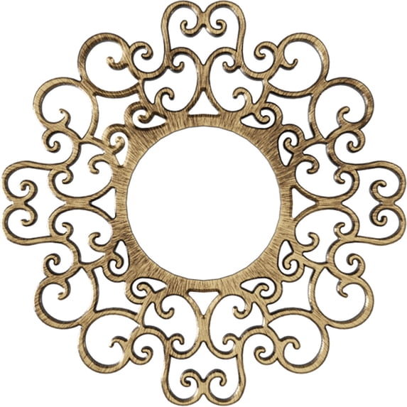36"OD x 13 3/4"ID x 1"P Reims Architectural Grade PVC Pierced Ceiling Medallion, Antiqued Brass