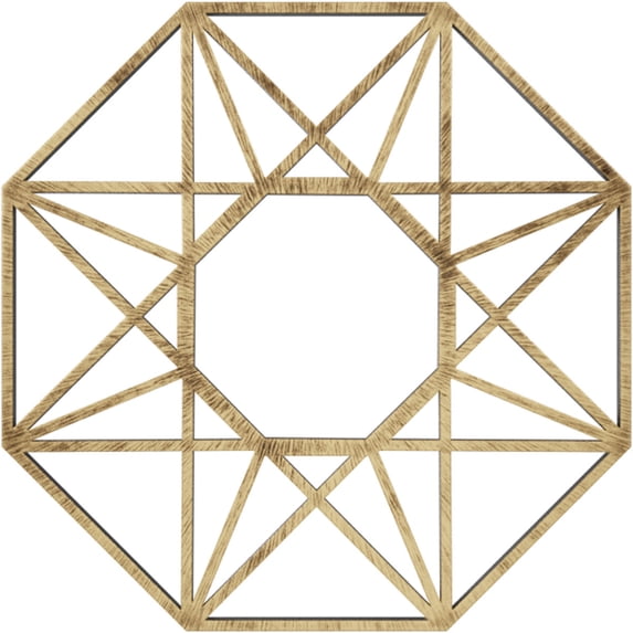 36"OD x 14"ID x 1"P Guardian Architectural Grade PVC Pierced Ceiling Medallion, Antiqued Brass