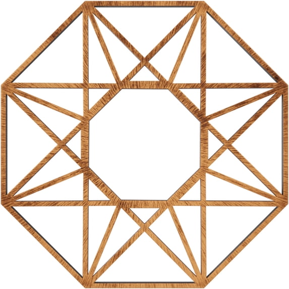 36"OD x 14"ID x 1"P Guardian Architectural Grade PVC Pierced Ceiling Medallion, Antiqued Copper