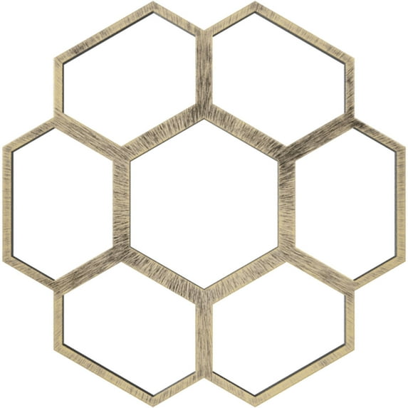 36"OD x 15 3/8"ID x 1"P Florin Architectural Grade PVC Pierced Ceiling Medallion, Antiqued Pale Gold
