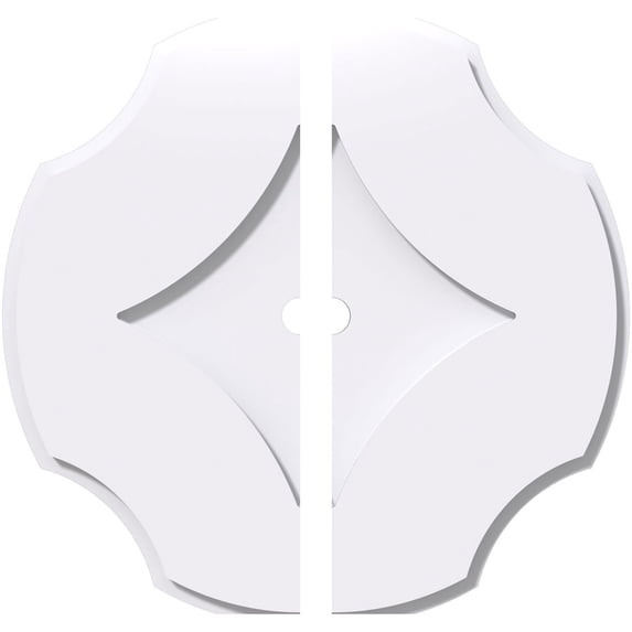 36"OD x 2"ID x 12 1/2"C x 1"P Percival Architectural Grade PVC Contemporary Ceiling Medallion, Two Piece