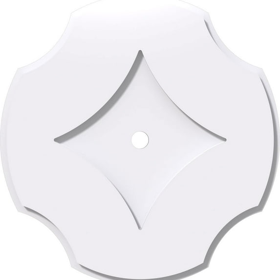 36"OD x 2"ID x 12 1/2"C x 1"P Percival Architectural Grade PVC Contemporary Ceiling Medallion
