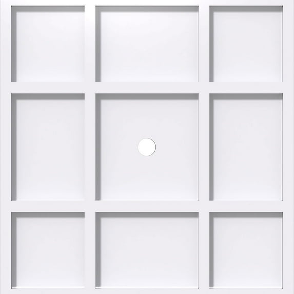 36"OD x 2"ID x 12 1/2"C x 1"P Rubik Architectural Grade PVC Contemporary Ceiling Medallion
