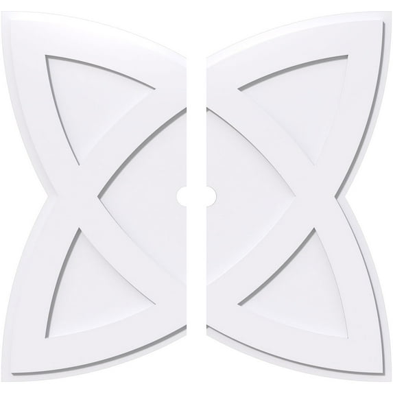 36"OD x 2"ID x 13 1/2"C x 1"P Cosmo Architectural Grade PVC Contemporary Ceiling Medallion, Two Piece