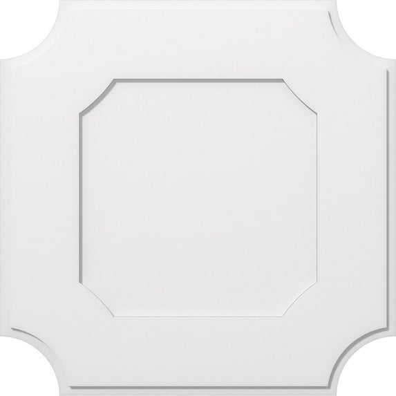 36"OD x 21 1/2"C x 1"P Locke Architectural Grade PVC Contemporary Ceiling Medallion