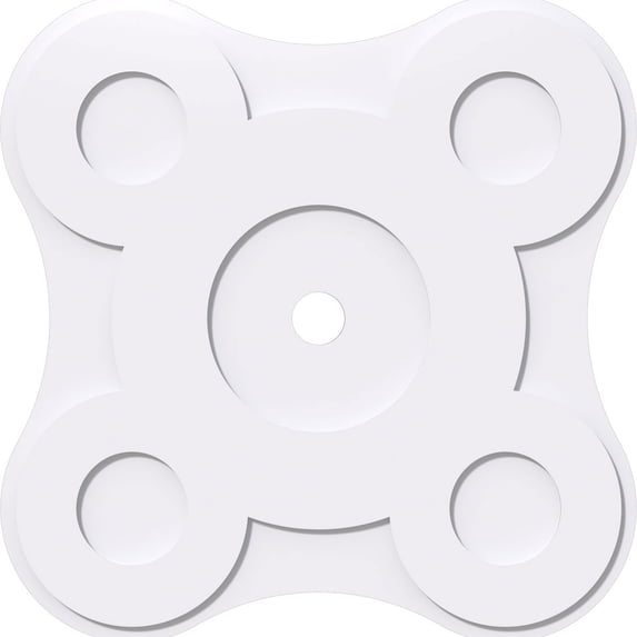 36"OD x 3"ID x 12 1/2"C x 1"P Luna Architectural Grade PVC Contemporary Ceiling Medallion