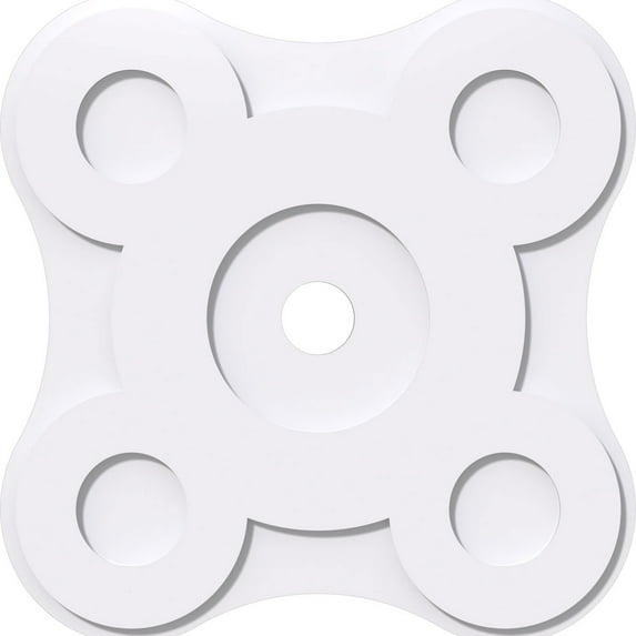 36"OD x 4"ID x 12 1/2"C x 1"P Luna Architectural Grade PVC Contemporary Ceiling Medallion