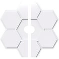 thumbnail image 1 of 36"OD x 5"ID x 12 1/2"C x 1"P Daisy Architectural Grade PVC Contemporary Ceiling Medallion, Two Piece, 1 of 11