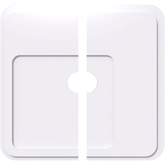 36"OD x 5"ID x 12 1/2"C x 1"P Lucan Architectural Grade PVC Contemporary Ceiling Medallion, Two Piece