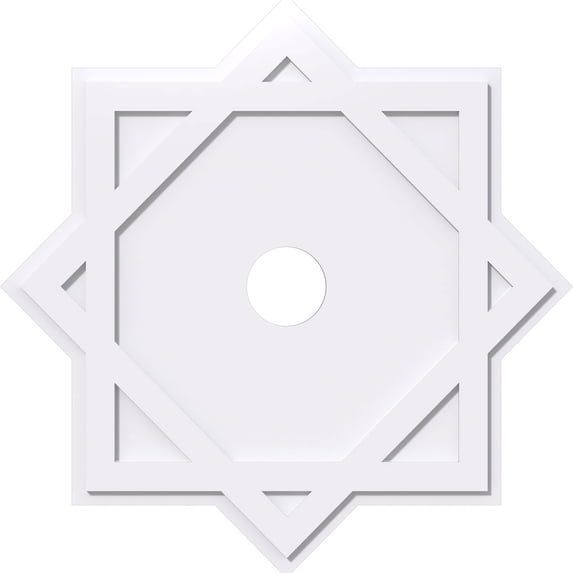 36"OD x 5"ID x 20"C x 1"P Axel Architectural Grade PVC Contemporary Ceiling Medallion