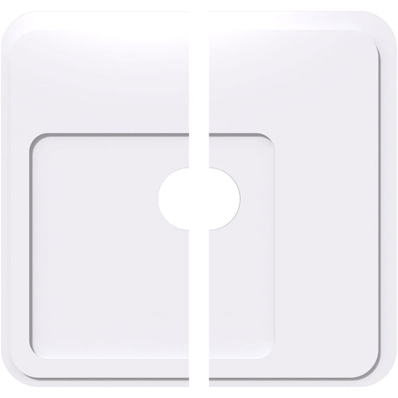 36"OD x 6"ID x 12 1/2"C x 1"P Lucan Architectural Grade PVC Contemporary Ceiling Medallion, Two Piece