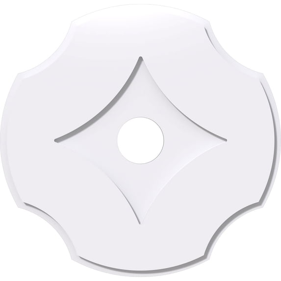 36"OD x 6"ID x 12 1/2"C x 1"P Percival Architectural Grade PVC Contemporary Ceiling Medallion