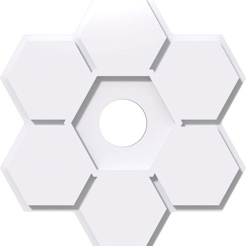 36"OD x 7"ID x 12 1/2"C x 1"P Daisy Architectural Grade PVC Contemporary Ceiling Medallion
