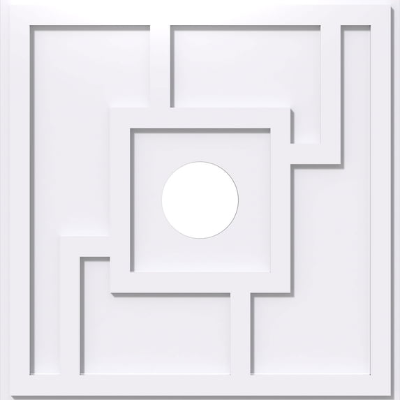 36"OD x 7"ID x 12 1/2"C x 1"P Knox Architectural Grade PVC Contemporary Ceiling Medallion