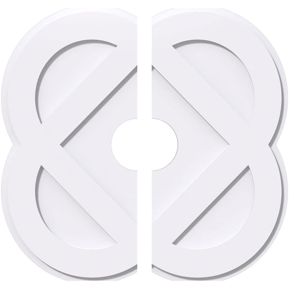 36"OD x 7"ID x 14 1/4"C x 1"P Charlotte Architectural Grade PVC Contemporary Ceiling Medallion, Two Piece