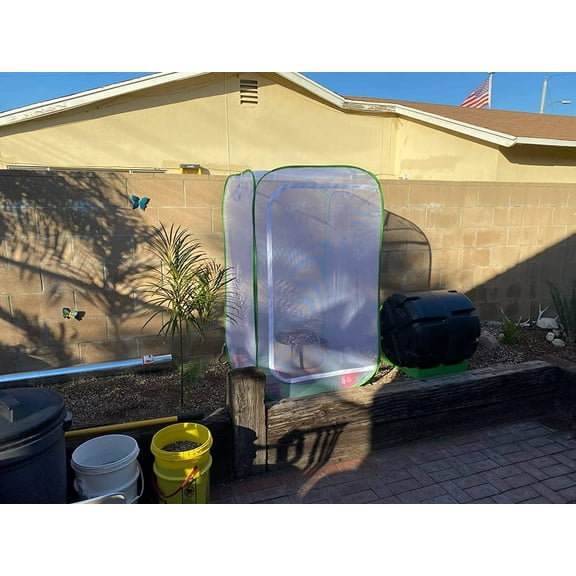 36" Outdoor Mesh Plant Enclosure for Pest  | -Up Cage 24x24x36 Inches