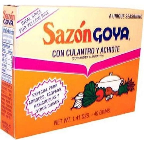 36 PACKS : Goya Sazon Culantro y Achiote, 1.41-Ounce