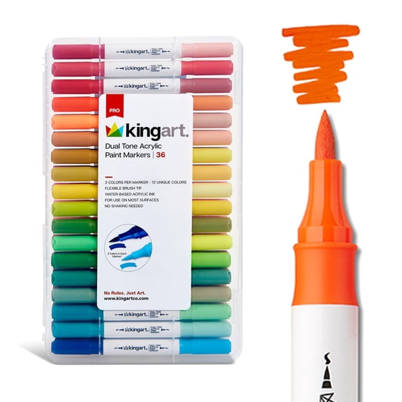 36 PC. TWIN-TIP ACRYLIC PAINT MARKERS