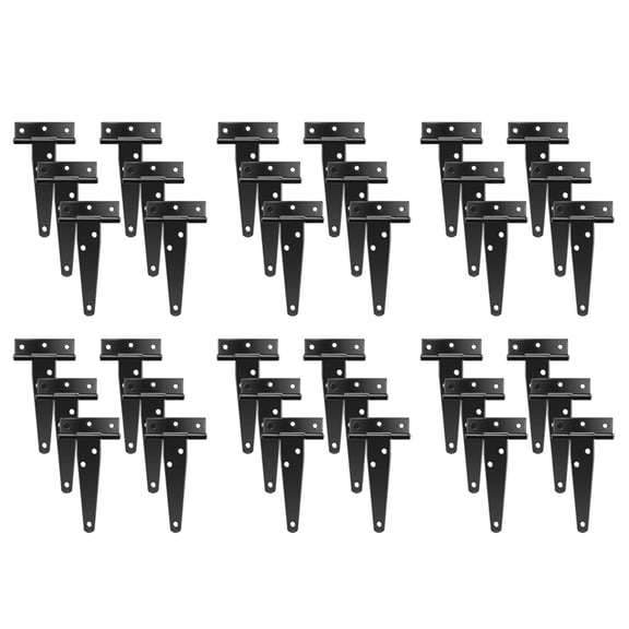 36 PCS 4 Inch T-Strap Hinges Rustic Gate Strap Hinge Rustproof Gate Door Black Hinges for , Fence and Barn