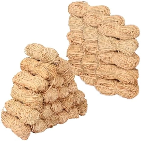 36 PCS 50g Raffia Ribbon, Natural Raffia Straw, Raffia Paper Ribbon for DIY Crafts, Florist Bouquets, Wreaths, Christmas Decoration (6x2.4In)$$Art & Craft
