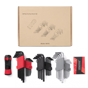 36 PCS Allen Wrench Set Long Arm Ball End Hex Key Socket Metric G311