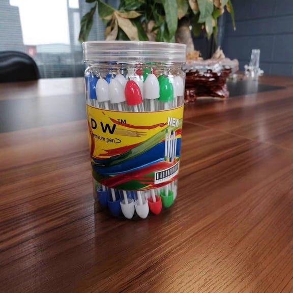 36 PCS Ballpoint Pens & Reusable Glass Straws Set, Eco-Friendly Transparent Glass Juice Straws and Smooth Writing Pens Combo for Home Office Daily Use