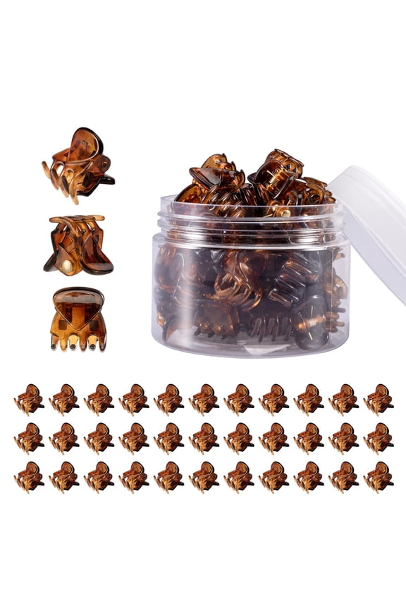 36 PCS Brown Mini Hair Claw Clips Great for Design Kids and Adult Hairstyles Decoration Buns, Pining Bangs Strong Grip Multifunction Clamp Clips.