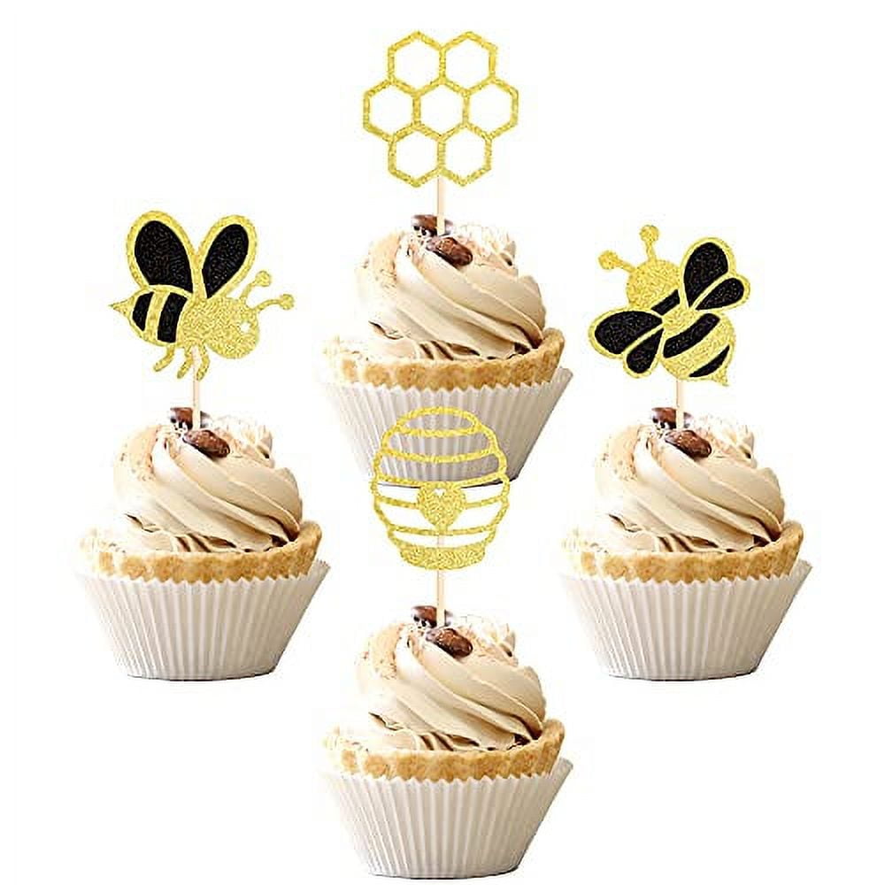 Bumble Bee Decorations Cupcake Toppers , 50 Pcs Indonesia