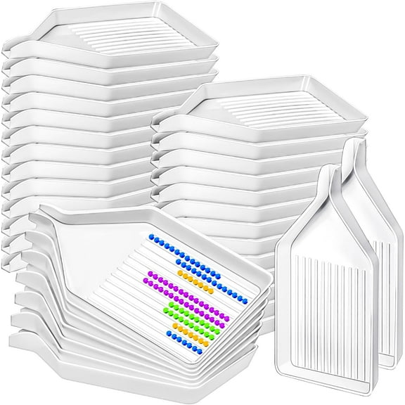 36 PCS Diamond Painting Bead Sorting Trays, Plastic Diamond Art Painting Rhinestone Plates Trays,Diamond Painting C Accessories Organizers and Tools for DIY Art Craft,3.8 x 2.2 Inches