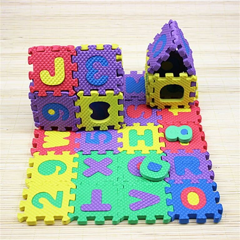 Foam letters and numbers mat top