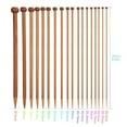 36 PCS Knitting Needles, Single Point Carbonized Knitting Needles Point