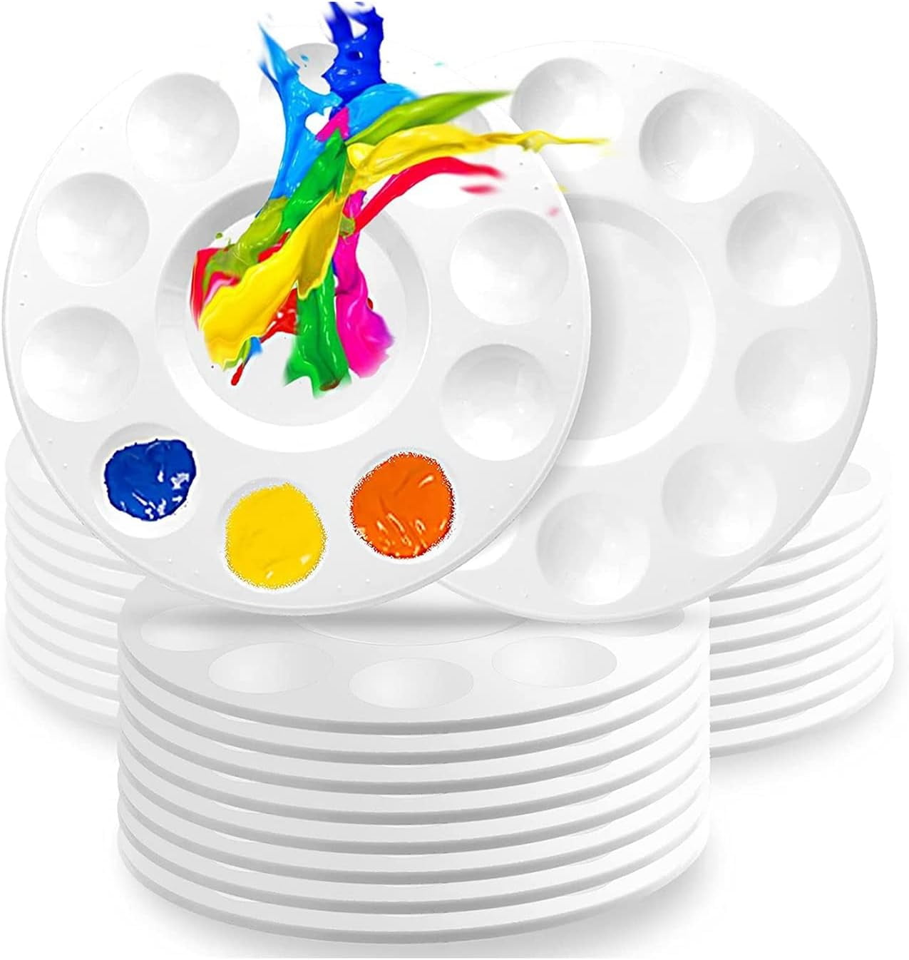 36 PCS Plastic Paint Pallet, Paint Tray Palettes with 10, Acrylic