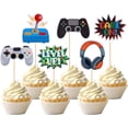 thumbnail image 1 of 36 PCS Video Game Cupcake Toppers Assembled Game On Controllers Cupcake Picks GamePad Cake Decorations for Game Theme Baby Shower Kids Boys Girls Birthday Anniversary Party Decorations Supplies, 1 of 5