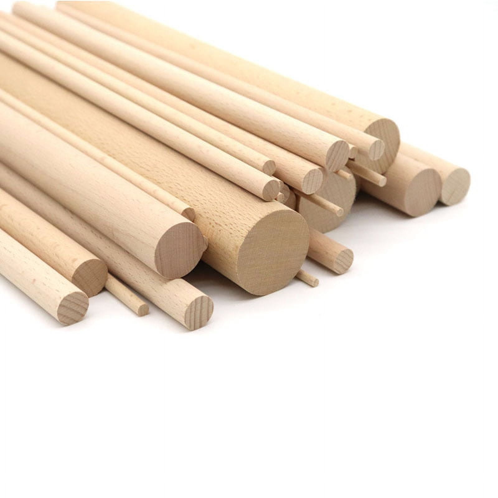 20 Pcs Wooden Dowel Rods for Craft, Unfinished Qatar