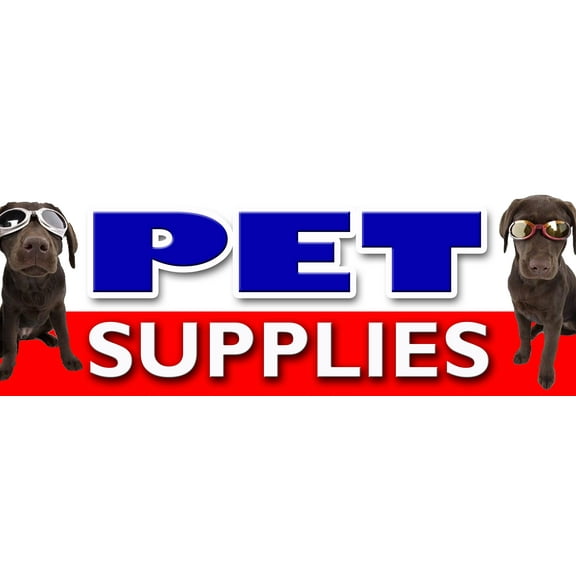 36" PET SUPPLIES DECAL sticker pets accessories fish bird cat dog supply
