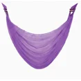thumbnail image 1 of Gorgeous Home Linen K36 Elegant Voile Sheer Waterfall Swag Valance with Bronze Grommets, 36" x 16", 1-Piece Dark Plum, 1 of 5