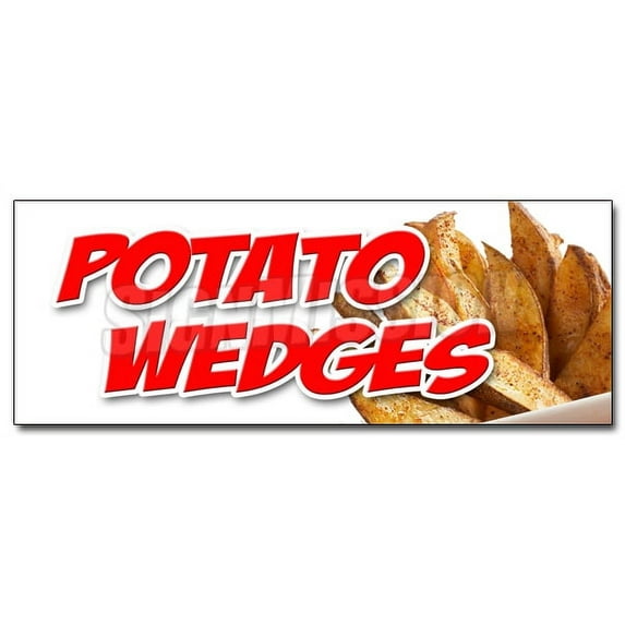 36" POTATO WEDGES DECAL sticker fried baked idaho french fries flavored food