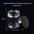 thumbnail image 1 of 36 Pack 3 OZ Plastic Jars Round Clear Cosmetic Container Jars with Lids, Eternal Moment Plastic Slime Jars for Lotion, Cream, Ointments, Makeup, Eye shadow, Rhinestone, Samples, Pot, Travel Storage, 1 of 3