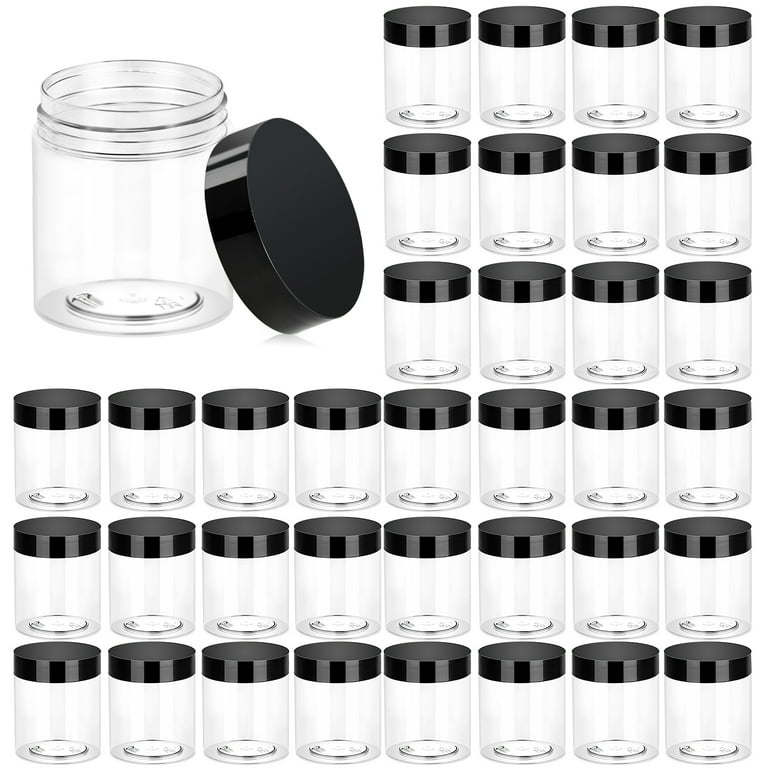 36 Pack 4 OZ Jars Round Clear Cosmetic Container with Lids