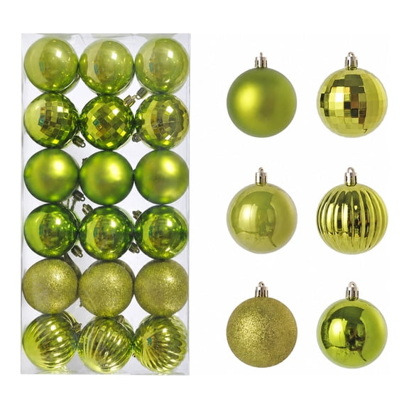 36-Pack 3 cm/1.18 Inch Christmas Tree Ball Ornaments