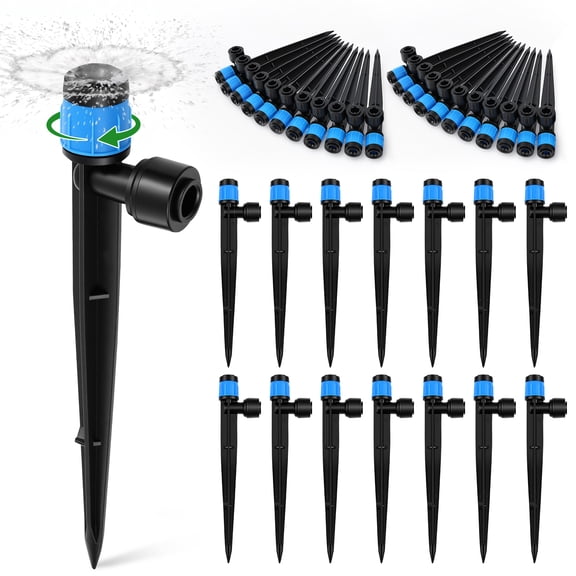 36-Pack 360 Degree Drip Irrigation Emitters, High Flow Rate, Anti-Clog & Long Service Life, for Garden Lawn Vegetable Irrigation
