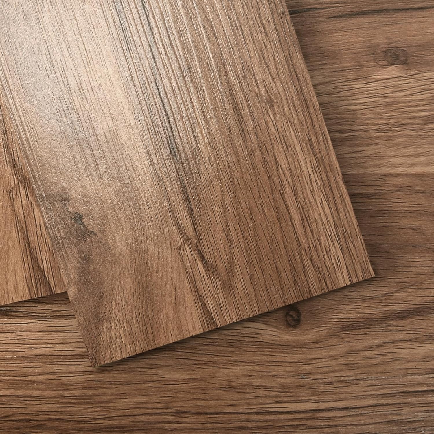 36-Pack 54 Sq.ft Peel and Stick Floor Tiles Vinyl Plank Flooring Wood Look, Adhesive and Waterproof Tile Sticker for Bedroom, Living Room, Kitchen, RV in Rosewood